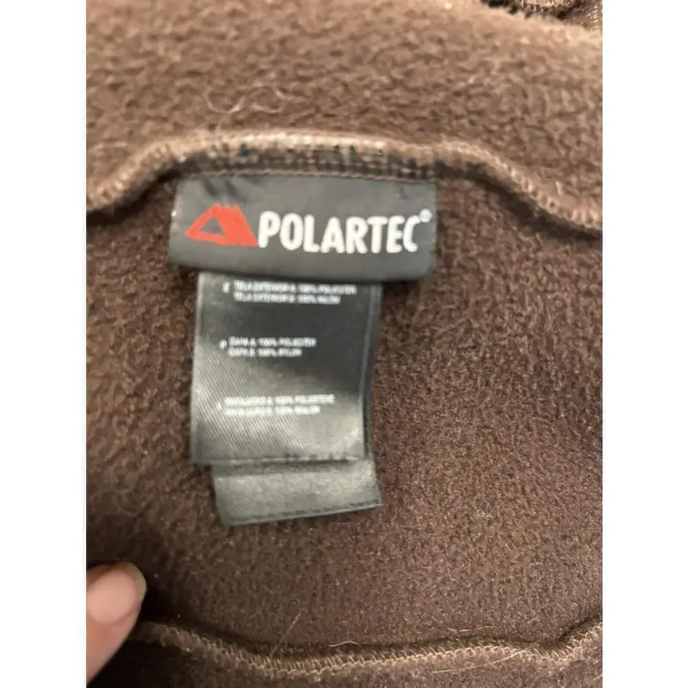 North Face Girl's Jacket Brown Fleece Full Zip Light Weight Size XL